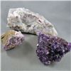 Image 1 : Set of 3 Amethyst Crystal Clusters from Thunder Bay Ontario
