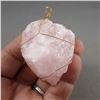 Image 2 : Set of 3 Rose Quartz Wire Wrap Pendants