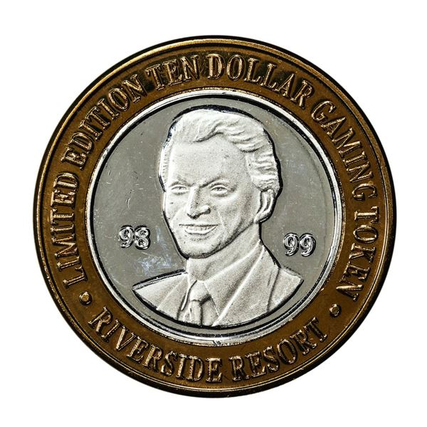 .999 Silver Riverside Resort Hotel & Casino Laughlin $10 Limited Edition Gaming Token
