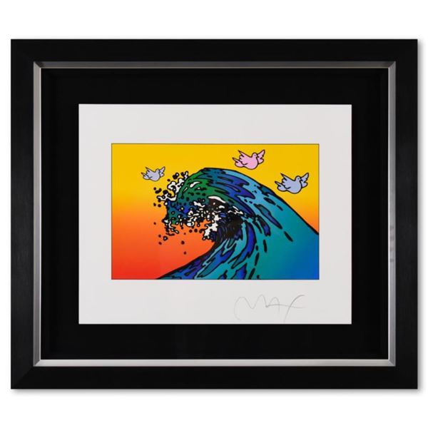 Peter Max "The Great Wave with Doves" Limited Edition Lithograph On Paper