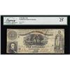 Image 1 : 1861 $10 Confederate States of America Note T-30 Legacy Very Fine 25