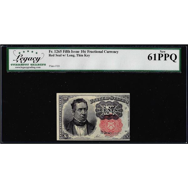 1874 Fifth Issue 10 Cents Fractional Currency Note Fr.1265 Legacy New 61PPQ