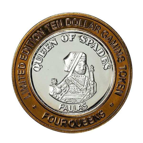 .999 Silver Four Queens Hotel & Casino Nevada $10 Limited Edition Gaming Token
