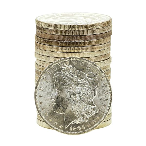 Roll of (20) Brilliant Uncirculated 1884-O $1 Morgan Silver Dollar Coins