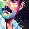 Image 2 : Ishchenko "Freddy Mercury" Original Acrylic On Canvas
