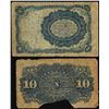 Image 2 : Lot of 1863 Fourth Issue & 1874 Fifth Issue Ten Cents Fractional Currency Notes