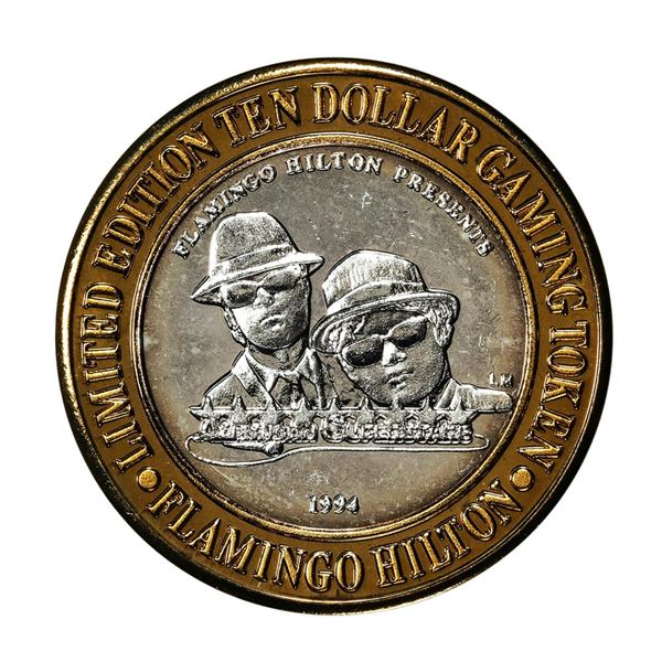 .999 Silver Flamingo Hilton Reno, Nevada $10 Casino Limited Edition Gaming Token
