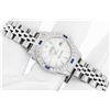 Image 7 : Rolex Ladies Stainless Steel Silver Index Sapphire and Diamond Datejust Wristwatch