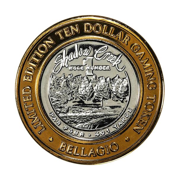 .999 Fine Silver Bellagio Las Vegas, Nevada $10 Limited Edition Gaming Token