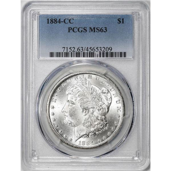 1884-CC $1 Morgan Silver Dollar Coin PCGS MS63