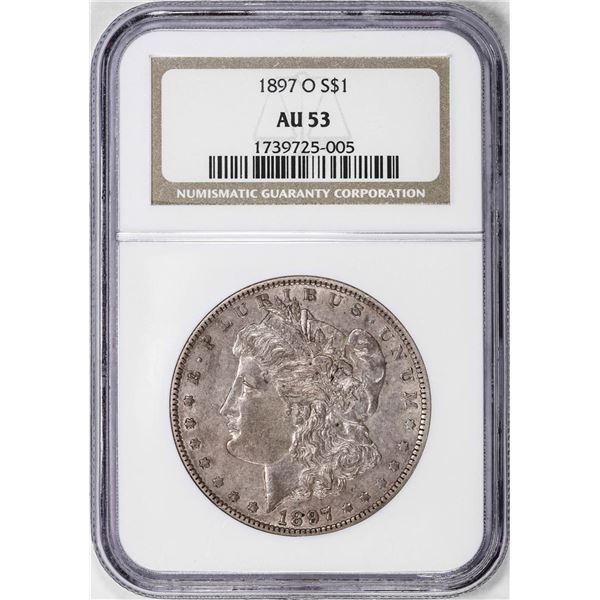 1897-O $1 Morgan Silver Dollar Coin NGC AU53