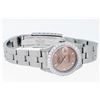 Image 7 : Rolex Ladies Stainless Steel Salmon Arabic Diamond Datejust Wristwatch