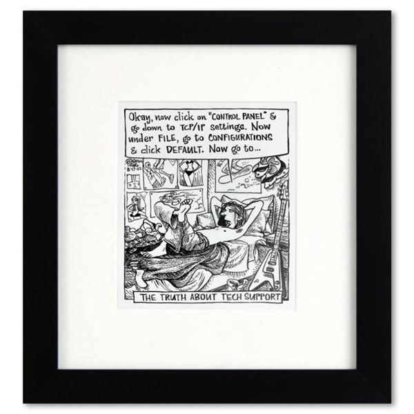 Bizarro "Truth About Tech Support" Original Pen And Ink On Paper