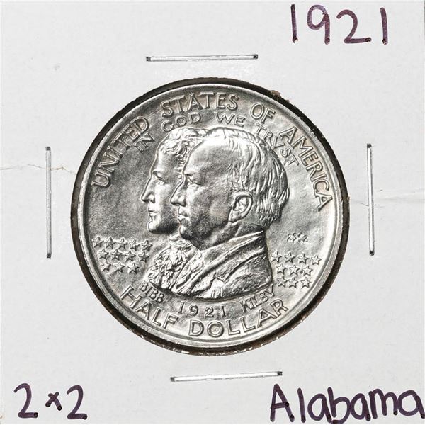 1921 2x2 Alabama Centennial Commemorative Half Dollar Coin