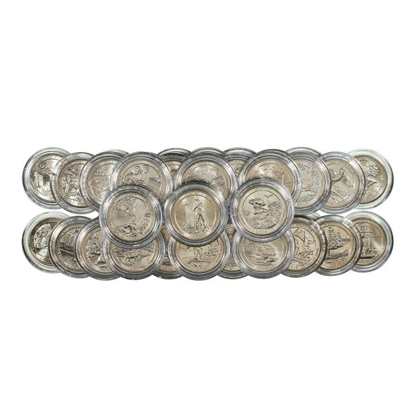 Lot of (40) 2010-2022 America The Beautiful Quarter Coins in Caps