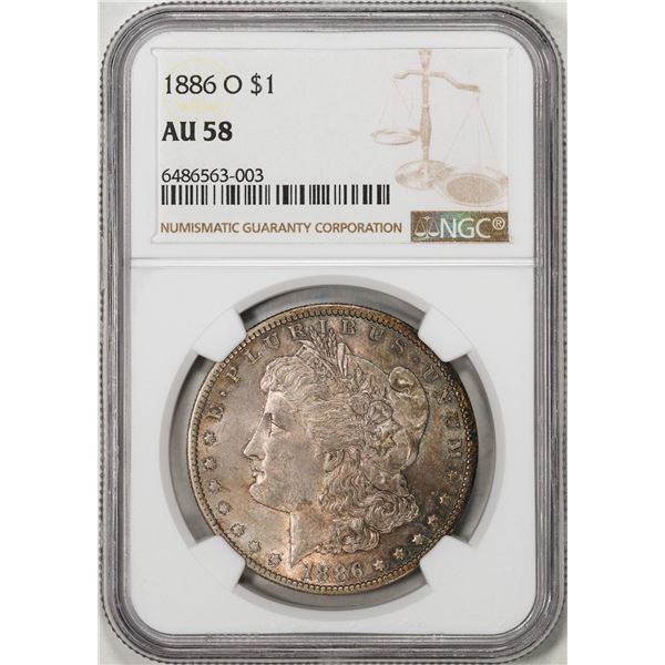 1886-O $1 Morgan Silver Dollar Coin NGC AU58