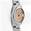 Image 9 : Rolex Ladies Midsize Stainless Steel Salmon Arabic Datejust Wristwatch