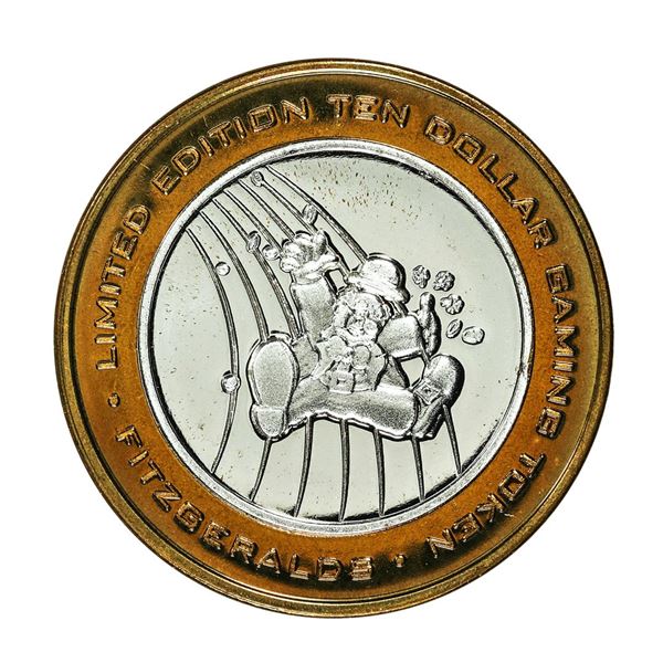 .999 Silver Fitzgeralds Casino & Hotel Reno, Nevada $10 Limited Edition Gaming Token