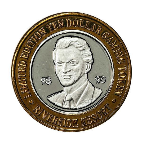 .999 Silver Riverside Resort Hotel & Casino Laughlin $10 Limited Edition Gaming Token
