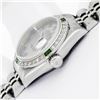 Image 5 : Rolex Ladies Stainless Steel Gray Roman Emerald and Diamond Datejust Wristwatch