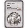 Image 1 : 1988 $1 American Silver Eagle Coin NGC MS70