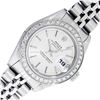Image 1 : Rolex Ladies Stainless Steel Silver Index Diamond Datejust Wristwatch