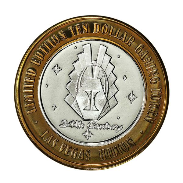 .999 Silver Hilton Las Vegas, Nevada $10 Casino Limited Edition Gaming Token