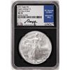 Image 1 : 2021 Type 2 $1 American Silver Eagle Coin NGC MS70 FDOI Edmund Moy Signature