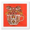 Image 1 : Lu Hong "Medusa In Tea Cup 2" Limited Edition Mixed Media On Rice Paper