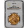 Image 1 : 1885-S $20 Liberty Head Double Eagle Gold Coin NGC MS61