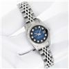 Image 3 : Rolex Ladies Stainless Steel Blue Vignette Diamond Datejust Wristwatch