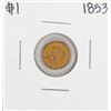 Image 1 : 1853 $1 Liberty Head Gold Dollar Coin