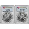 Image 1 : Lot of (2) 1993 $1 American Silver Eagle Coin PCGS MS68 First Strikes