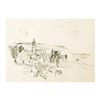 Image 1 : Ensrud "Chiroubles in Beajuolais, France" Original Pencil On Paper