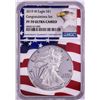 Image 1 : 2019-W $1 Proof American Silver Eagle Coin NGC PF70 Ultra Cameo Congratulations Flag