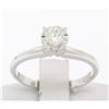 Image 1 : 14k Solid White Gold 0.22 ctw Round White Diamond Illusion Set Solitaire Ring
