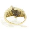 Image 5 : 14k Solid Gold Twist Diamond Embellished Ladies Simple Yet Unique Cocktail Ring