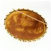Image 4 : Vintage 14k Yellow Gold LARGE Carved Unique Chariot Horse Shell Cameo Pin Brooch