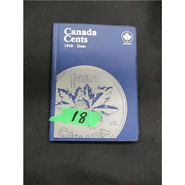 CANADIAN PENNIES BOOK & 2 PAGES OF CANADIAN PENNIES
