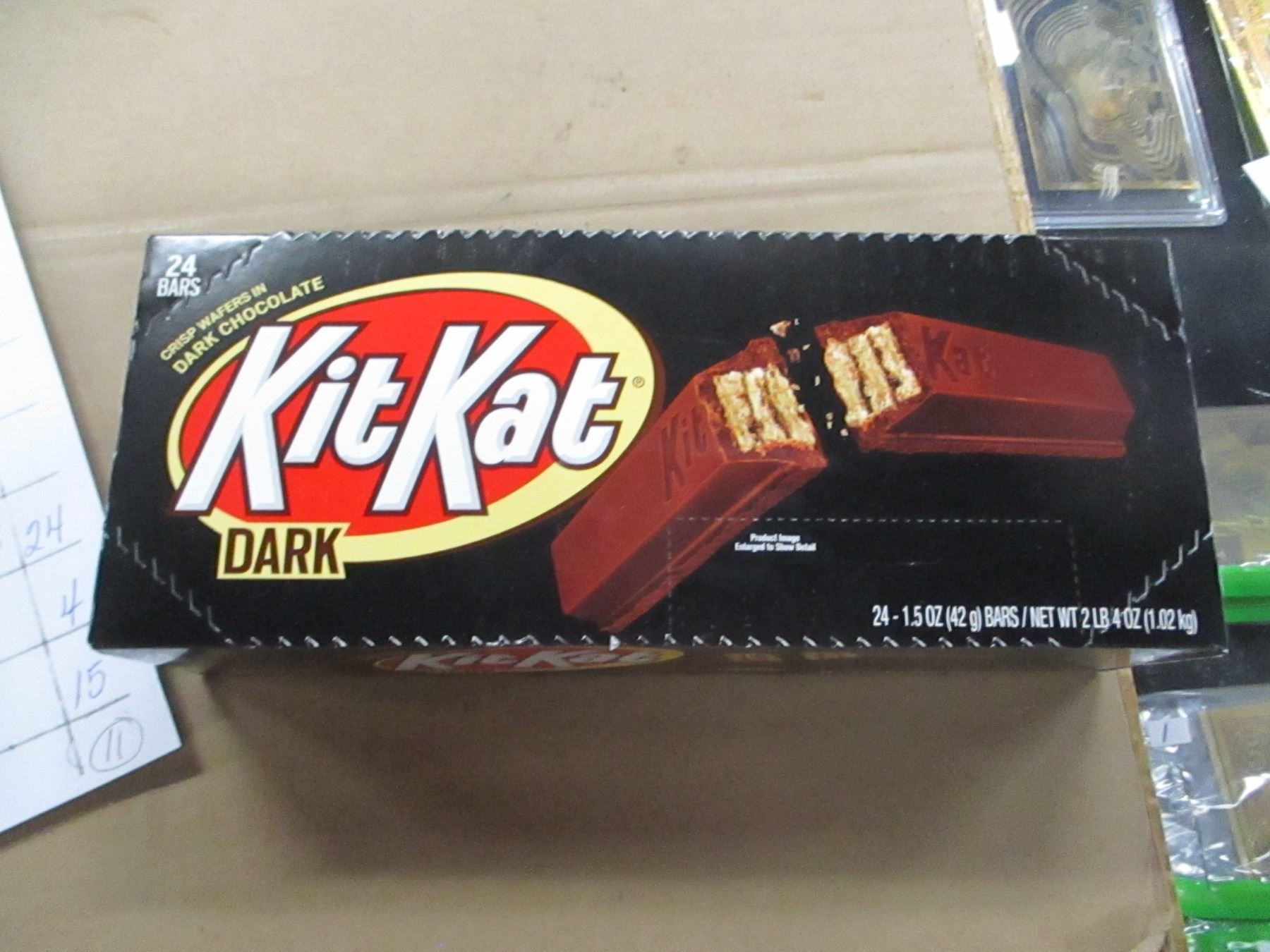 DARK CHOCOLATE KIT KAT BARS (24) PER BOX