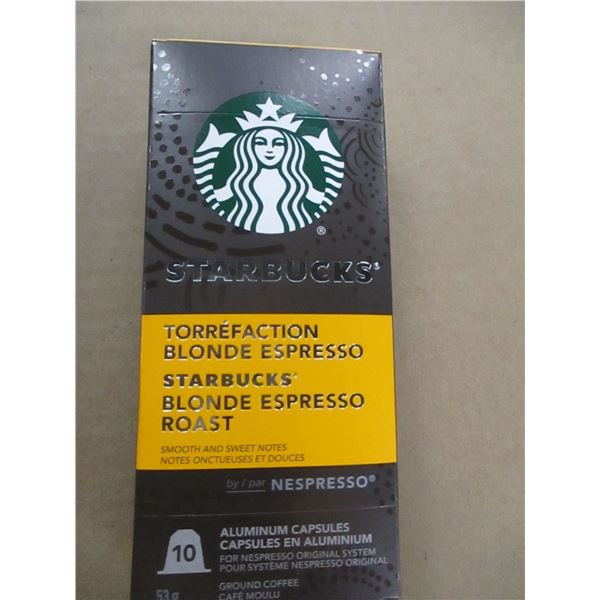 SHELF PULLS (AS IS):  STARBUCKS BLONDE EXPRESSO ROAST (10 CAPSULES) - BOX