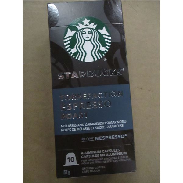 SHELF PULLS (AS IS):  STARBUCKS EXPRESSO ROAST (10 PODS) - BOX