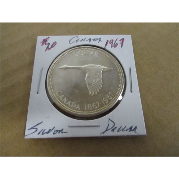 1967 CH/BU CANADA SILVER DOLLAR