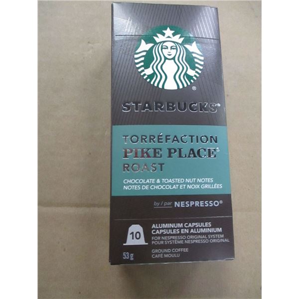 SHELF PULLS (AS IS):  STARBUCKS PIKE PLACE ROAST (10 CAPSULES) - BOX