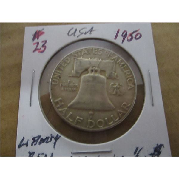 1950 USA LIBERTY BELL SILVER DOLLAR