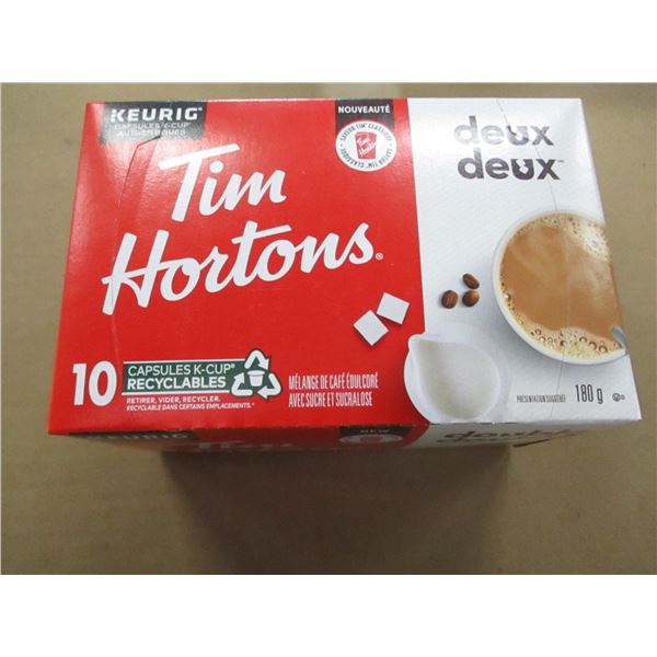SHELF PULLS (AS IS):  TIM HORTONS DOUBLE DOUBLE K-CUPS (10) - BOX