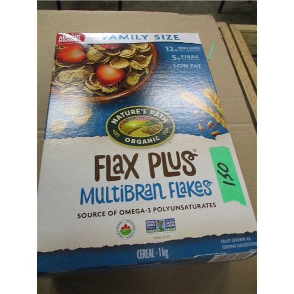 SHELF PULLS (AS IS):  FLAX PLUS MULTI BRAN FLAKES CEREAL (1 KG) - BOX