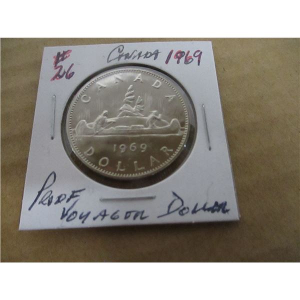 1969 PROOF CAMEO CANADA VOYAGER DOLLAR