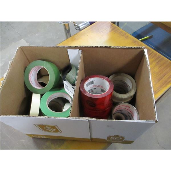 BOX C/W ASSORTED ROLLS OF TAPE