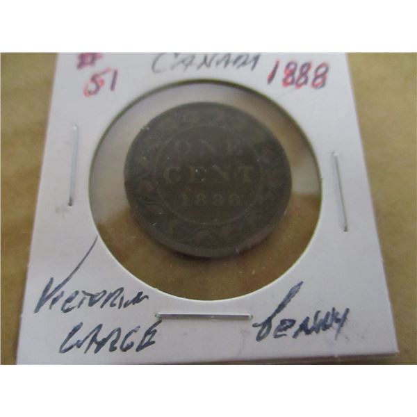 1888 CANADA VICTORIAN LARGE PENNY